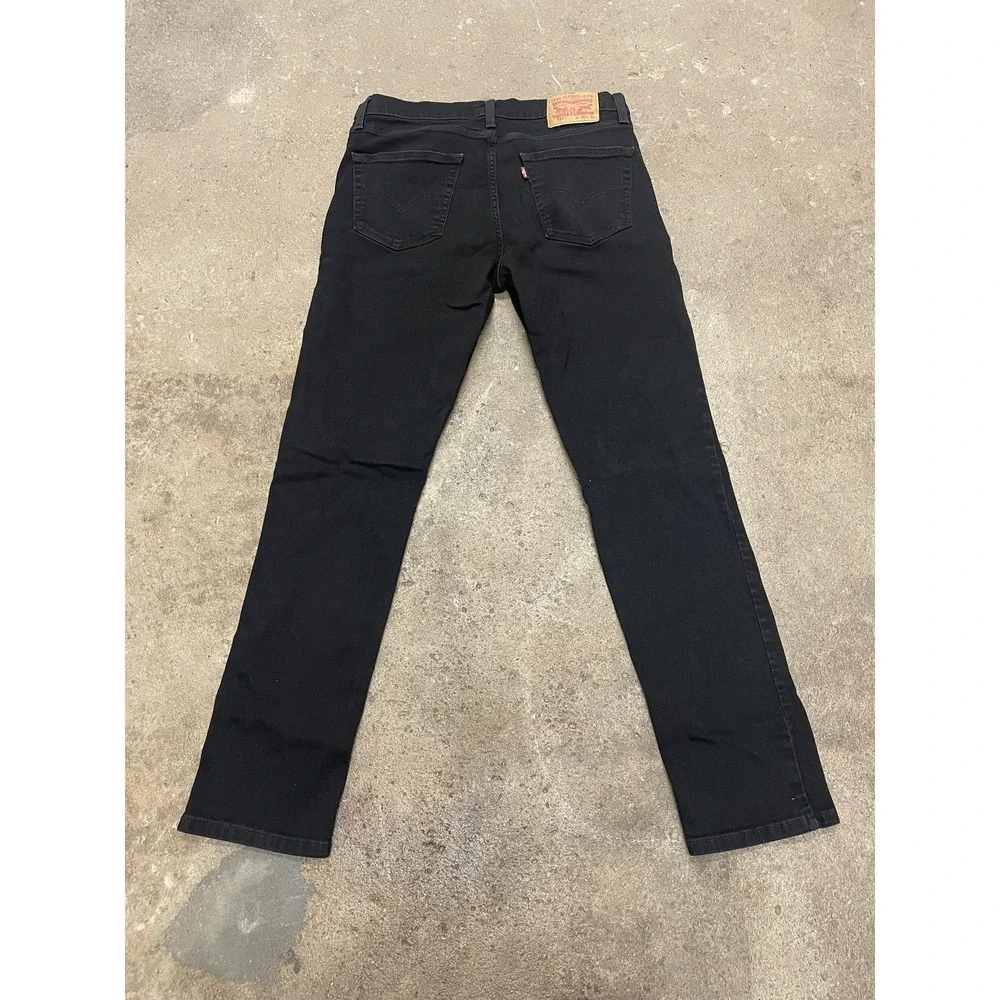 Levis 511 Jeans Mens 36x34 Black Denim Slim‎ Fit Straight Leg Zip Fly 5-Pocket